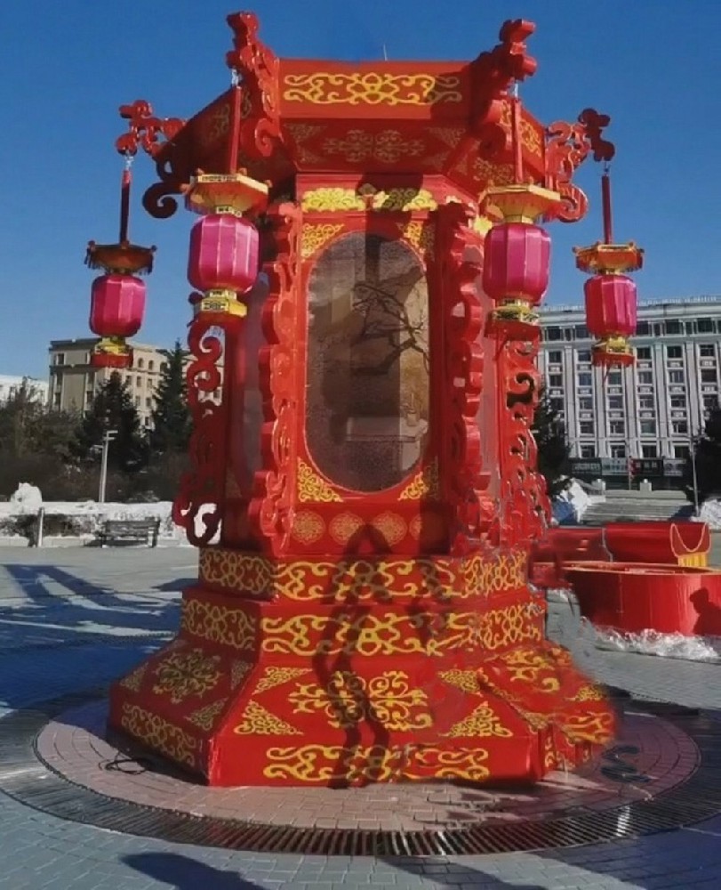 黑龙江双鸭山-鼓舞中华宫灯-彩灯