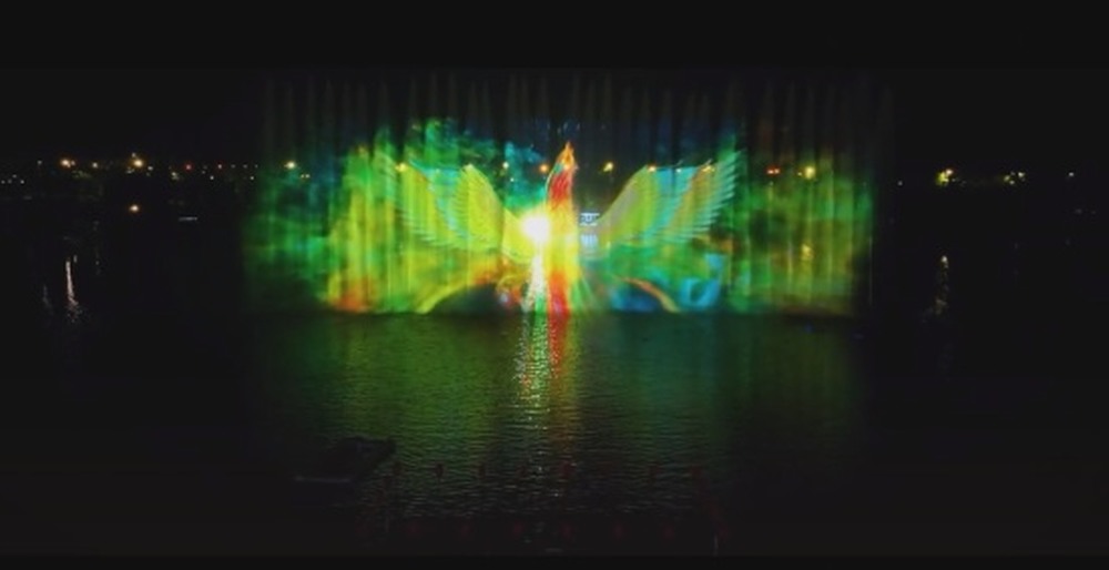 仪征喷泉-水幕电影