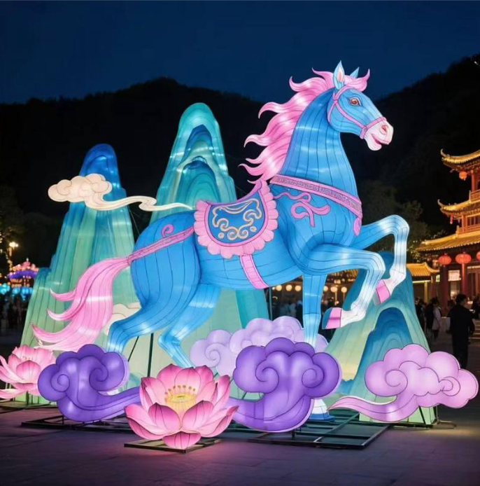祥云马  马年花灯新年花灯