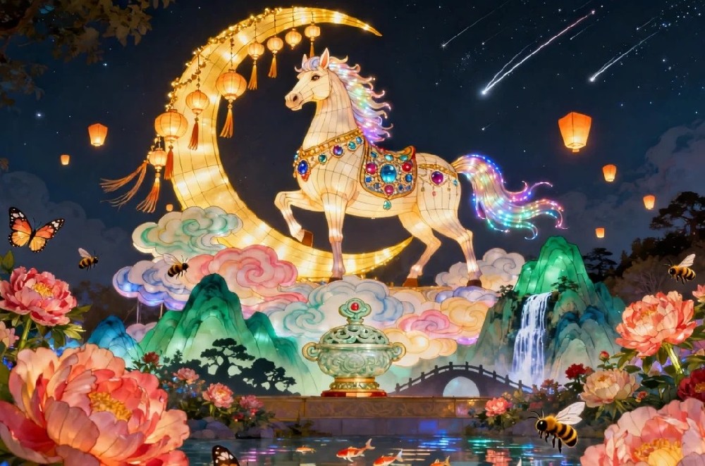 骏马年花灯新年花灯