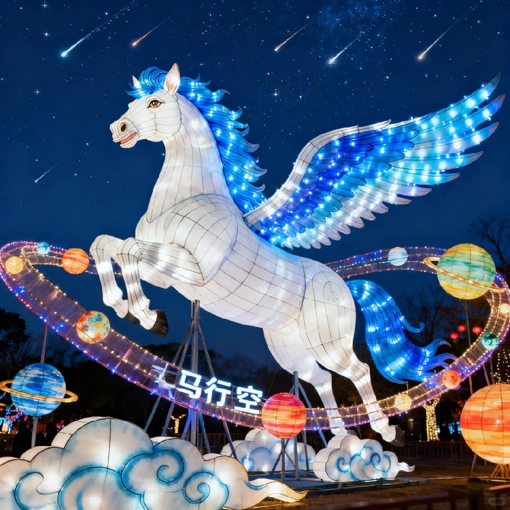天马行空 马年花灯新年花灯